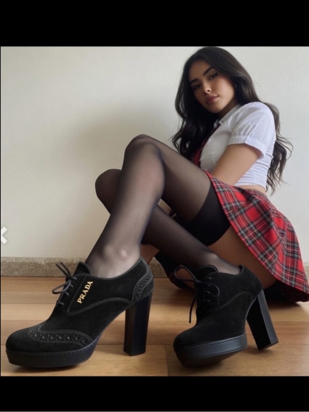 Prada Black Suede Platform Lace Up Booties EU39 US8.5 $1295
